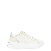 Hogan Rebel Vita och Beige Sneakers Beige, Dam