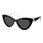 Miu Miu Black White/Grey Sunglasses Black, Dam