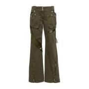 Blumarine Wide Trousers Green, Dam