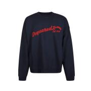 Dsquared2 Manlig Icon Collection Sweatshirt Blue, Herr