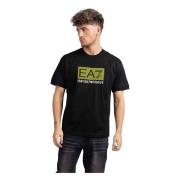 Emporio Armani Fluo Logo T-shirt Svart Herr Black, Herr