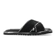 Dolce & Gabbana Flat Sandals Black, Herr