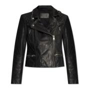 AllSaints Frakt läderjacka Black, Dam