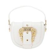 Versace Jeans Couture Vit Handväska med Logospänne White, Dam