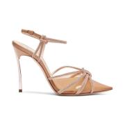 Casadei Genomskinlig juvelsandal med strband Pink, Dam