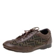 Fendi Vintage Pre-owned Laeder sneakers Brown, Dam