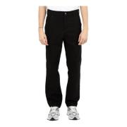 Iuter Wide Trousers Black, Herr