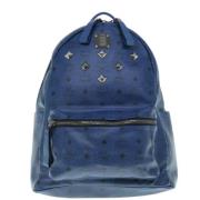 MCM Pre-owned Pre-owned Canvas axelremsvskor Blue, Dam