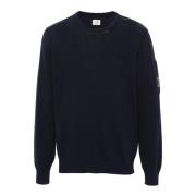 C.p. Company Blå Crew Neck Tröja Blue, Herr