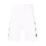 Golden Goose Bermuda Diego Blanc Étoiles Noires Shorts White, Herr