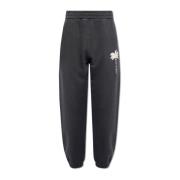 Palm Angels Sweatpants med logotyp Gray, Herr