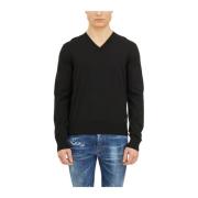 Dsquared2 V-neck Knitwear Black, Herr