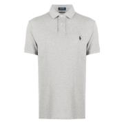 Ralph Lauren Anpassad Slim Bomull Polo Skjorta Gray, Herr