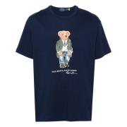 Ralph Lauren Björntryck T-shirt Casual Stil Blue, Herr