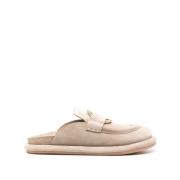 Moncler Bell Mule Platta Skor Beige, Dam