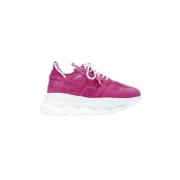 Versace Pre-owned Pre-owned Tyg sneakers Pink, Dam