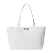 Gaëlle Paris Vit Quiltad Maxi Shopper Väska White, Dam