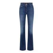 Elisabetta Franchi Flared Jeans Blue, Dam