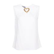 Moschino Ärmlös topp White, Dam