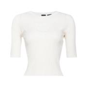 Pinko Round-neck Knitwear White, Dam