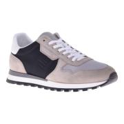 Baldinini Sneaker in beige and black suede Beige, Herr