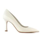 Sergio Levantesi Spetsiga Vita Läder Donna Pumps White, Dam