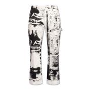 Alexander McQueen Tryckta jeans White, Herr