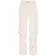 Birgitte Herskind Krämig Loose Fit Cargo Byxor Beige, Dam