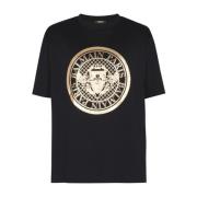 Balmain Logo Print T-shirt Black, Herr
