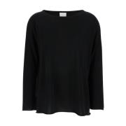 Allude Svart Boatneck Tröja 1/1 Black, Dam