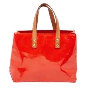 Louis Vuitton Vintage Pre-owned Laeder totevskor Red, Dam