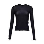 Olaf Hussein Long Sleeve Tops Black, Dam