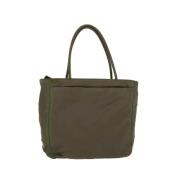 Prada Vintage Pre-owned Nylon handvskor Green, Dam