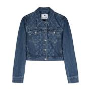 Marine Serre Denim Jacka Blue, Dam