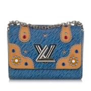 Louis Vuitton Vintage Pre-owned Laeder axelremsvskor Blue, Dam