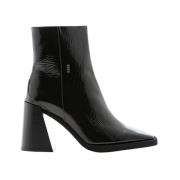 Nubikk Blank Svart Läder Ankel Boot Black, Dam