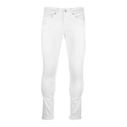 Dondup George Skinny Fit Låg Midja Jeans White, Herr