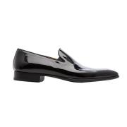 Magnanni Svart läder slip-on loafer Black, Herr