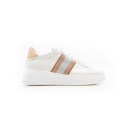 Stokton Glitterdetalj Off White Läder Sneaker Multicolor, Dam