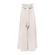 Moschino Wide Trousers Beige, Dam