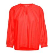 InWear Körsbär Tomat 3/4 Ärm Blus Red, Dam