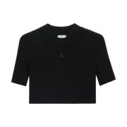 Courrèges Round-neck Knitwear Black, Dam