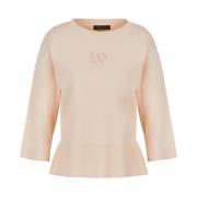 Armani Exchange Round-neck Knitwear Pink, Dam