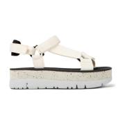 Camper Eleganta vita platta sandaler White, Dam