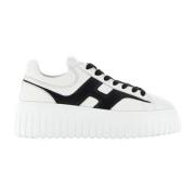 Hogan Vita och svarta lädersneakers White, Herr