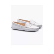 Tod's Vita Moccasins med Dekorativ Flik White, Dam