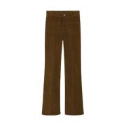 Vanessa Bruno Corduroy Bootcut Byxor Brown, Dam