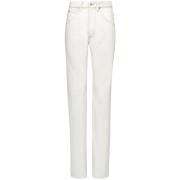 Maison Margiela Vita Jeans med Hög Midja i Denim White, Dam