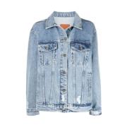 Anine Bing Vintage Blå Bomulls Denimjacka Blue, Dam