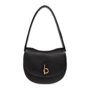 Burberry Medium gungande häst axelväska Black, Dam